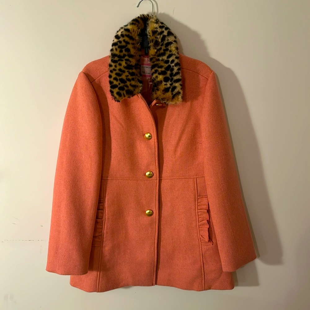 BEAUTIFUL Crewcuts Pink with Cheetah Fur Winter Coat